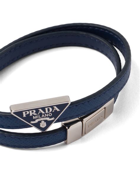 prada men bracelet|prada men's leather bracelet.